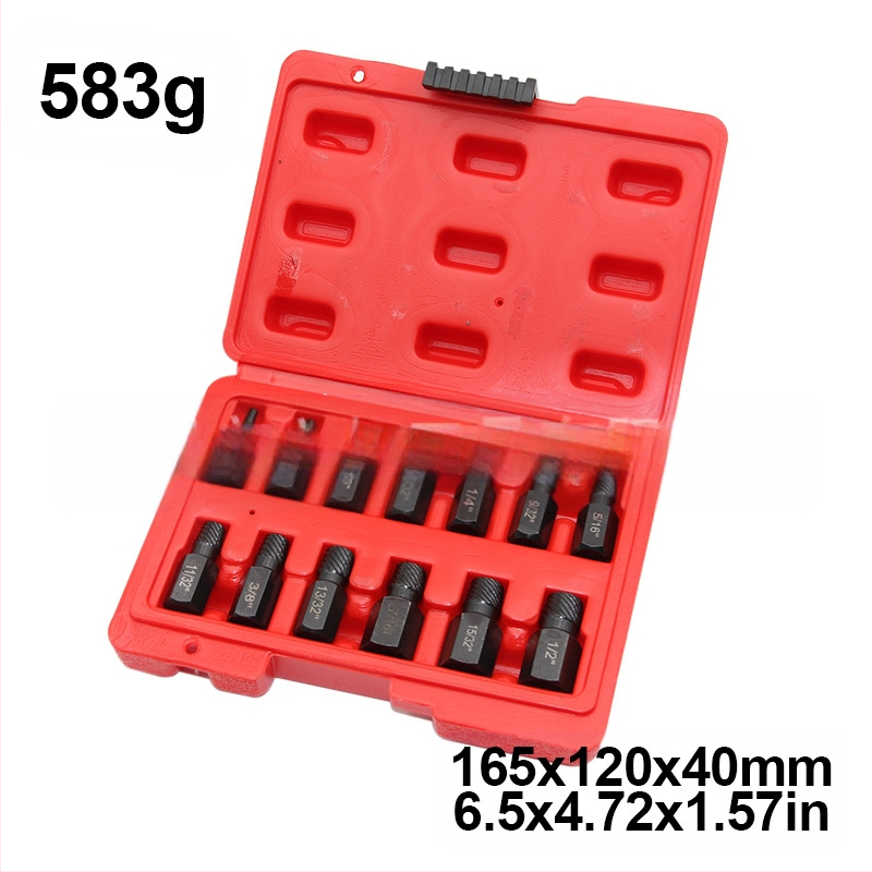 Комплект екстрактори за счупени винтове, британски стандарт, мулти-сплайн дизайн, стомана 40Cr-V