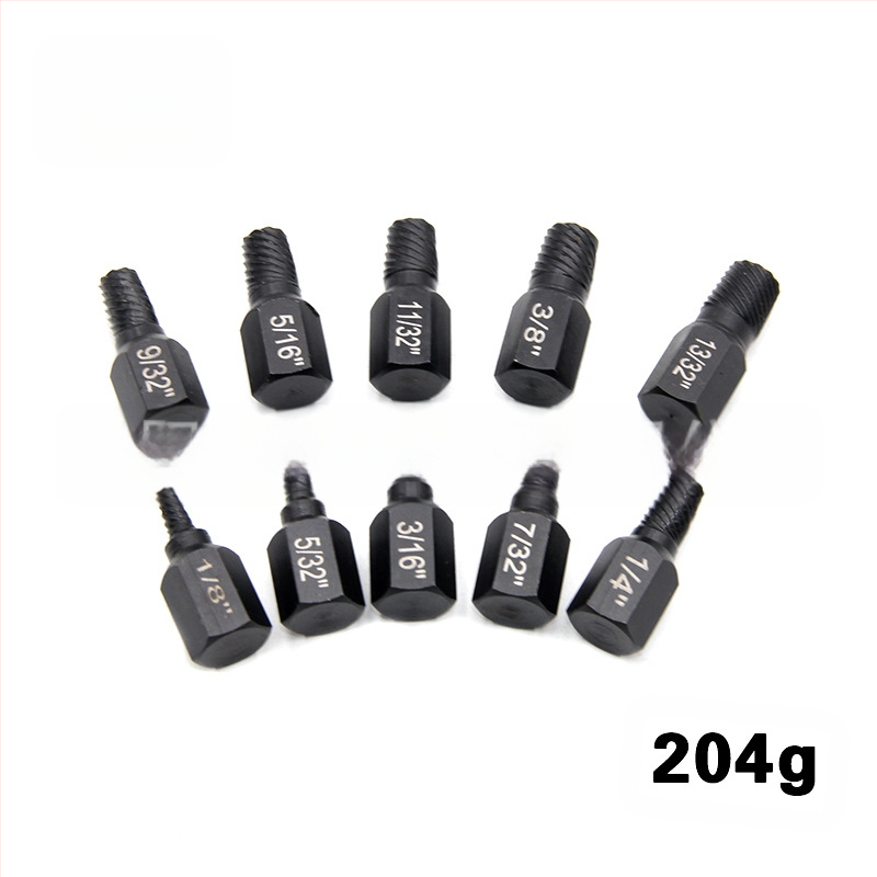 Комплект екстрактори за счупени винтове, британски стандарт, мулти-сплайн дизайн, стомана 40Cr-V