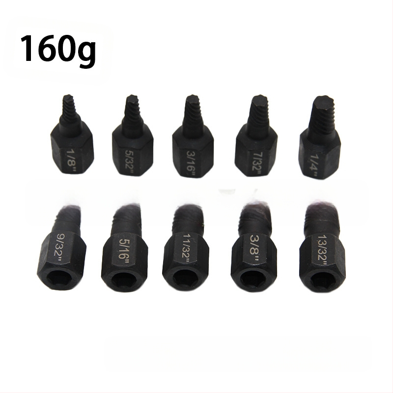 Комплект екстрактори за счупени винтове, британски стандарт, мулти-сплайн дизайн, стомана 40Cr-V