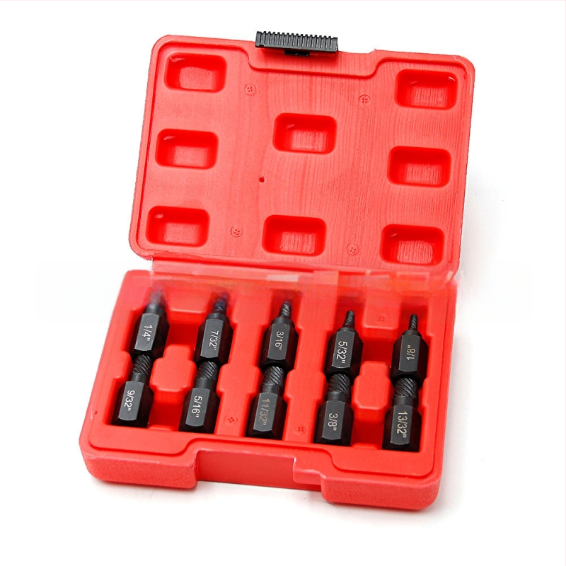 Комплект екстрактори за счупени винтове, британски стандарт, мулти-сплайн дизайн, стомана 40Cr-V