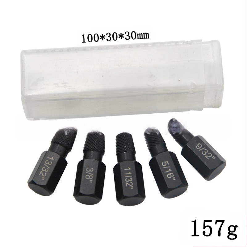 Комплект екстрактори за счупени винтове, британски стандарт, мулти-сплайн дизайн, стомана 40Cr-V