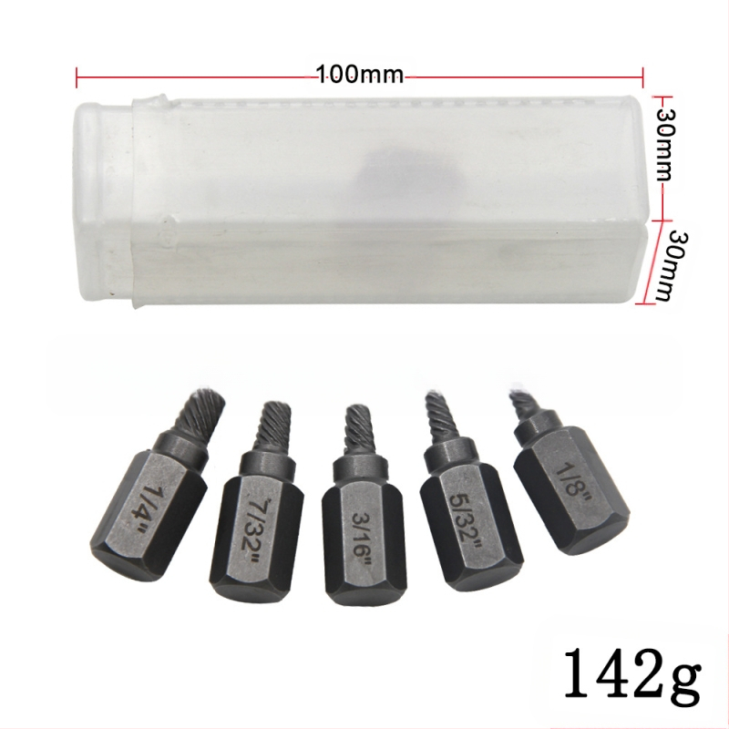 Комплект екстрактори за счупени винтове, британски стандарт, мулти-сплайн дизайн, стомана 40Cr-V