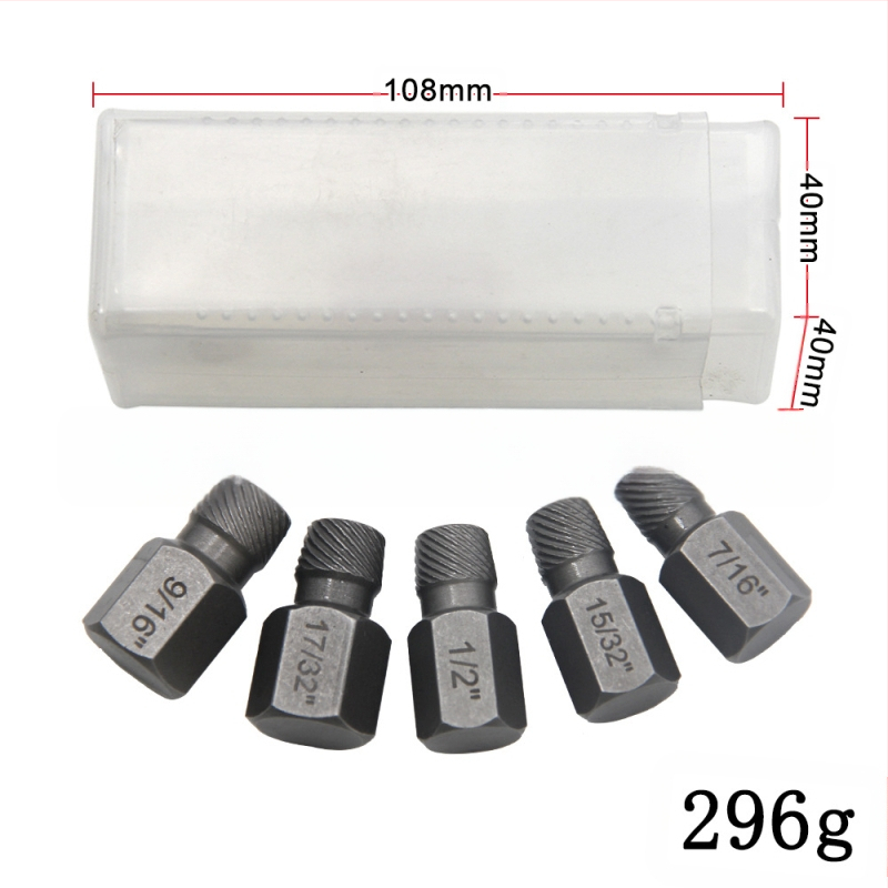 Комплект екстрактори за счупени винтове, британски стандарт, мулти-сплайн дизайн, стомана 40Cr-V