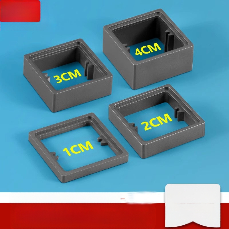 Тип 86 вградена квадратна електрическа кутия с повдигащ пръстен и уплътнител за кутия без дъно, съвместима с панел за превключване.