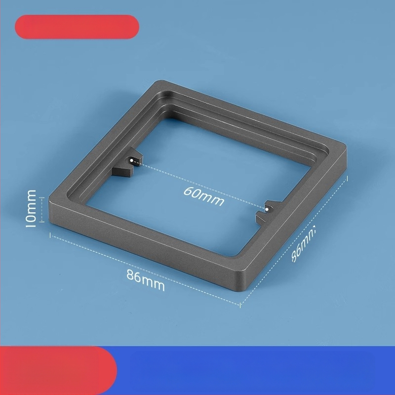 Тип 86 вградена квадратна електрическа кутия с повдигащ пръстен и уплътнител за кутия без дъно, съвместима с панел за превключване.