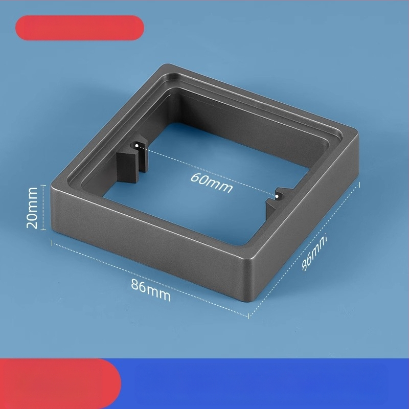 Тип 86 вградена квадратна електрическа кутия с повдигащ пръстен и уплътнител за кутия без дъно, съвместима с панел за превключване.