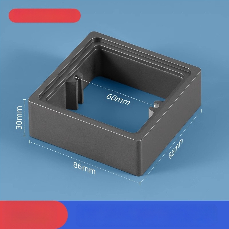 Тип 86 вградена квадратна електрическа кутия с повдигащ пръстен и уплътнител за кутия без дъно, съвместима с панел за превключване.