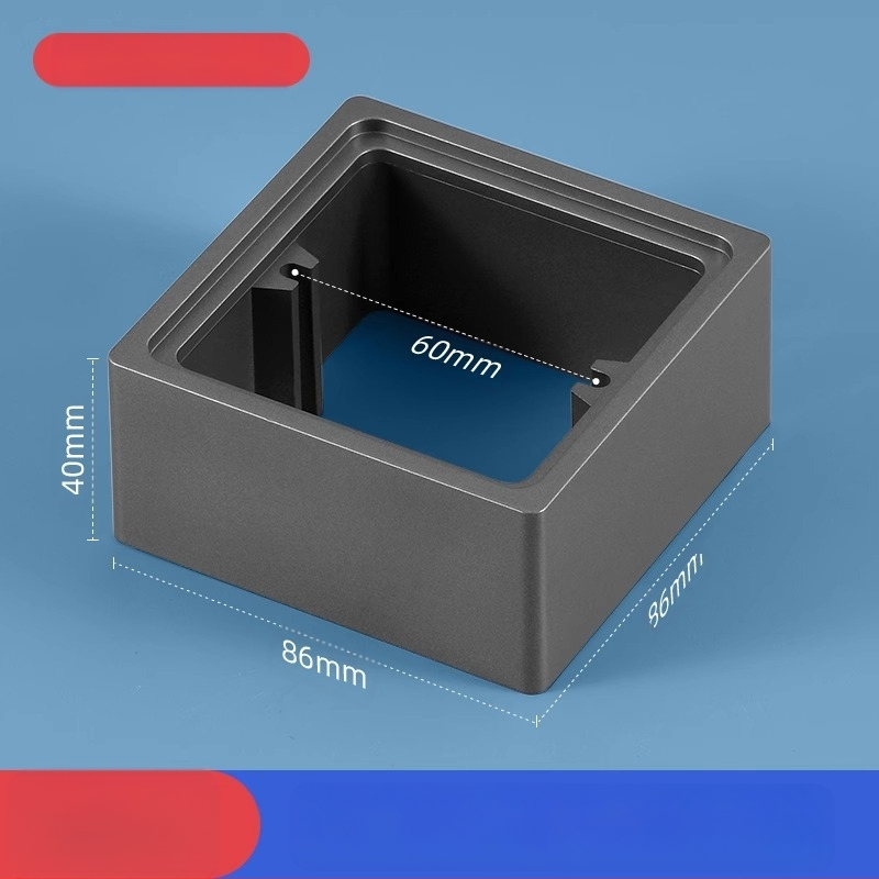 Тип 86 вградена квадратна електрическа кутия с повдигащ пръстен и уплътнител за кутия без дъно, съвместима с панел за превключване.