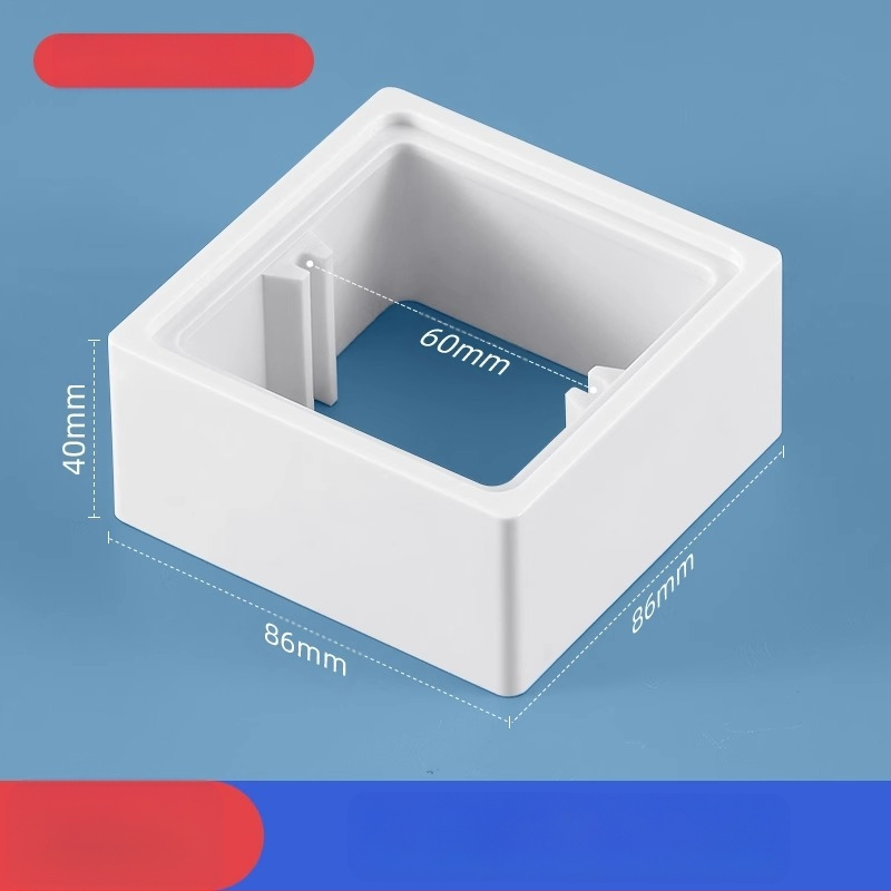 Тип 86 вградена квадратна електрическа кутия с повдигащ пръстен и уплътнител за кутия без дъно, съвместима с панел за превключване.
