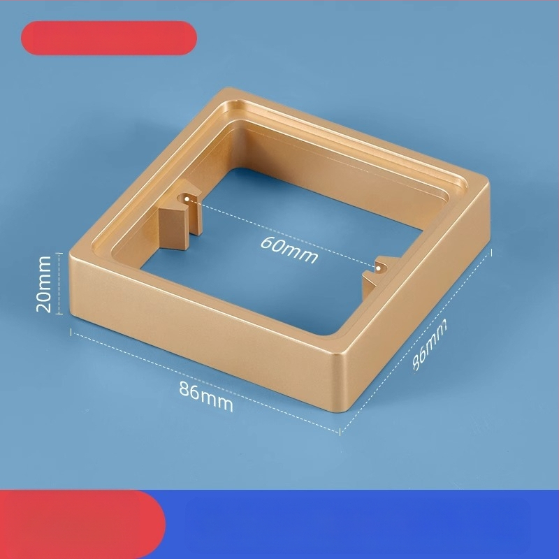 Тип 86 вградена квадратна електрическа кутия с повдигащ пръстен и уплътнител за кутия без дъно, съвместима с панел за превключване.