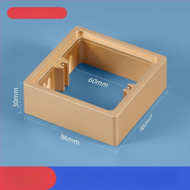 Тип 86 вградена квадратна електрическа кутия с повдигащ пръстен и уплътнител за кутия без дъно, съвместима с панел за превключване.