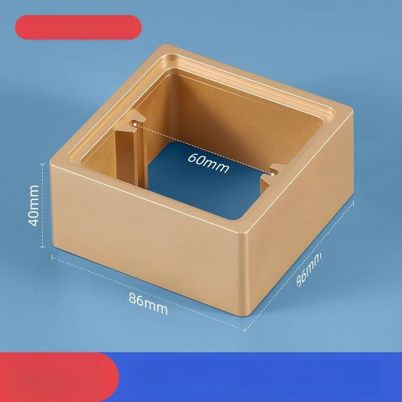 Тип 86 вградена квадратна електрическа кутия с повдигащ пръстен и уплътнител за кутия без дъно, съвместима с панел за превключване.