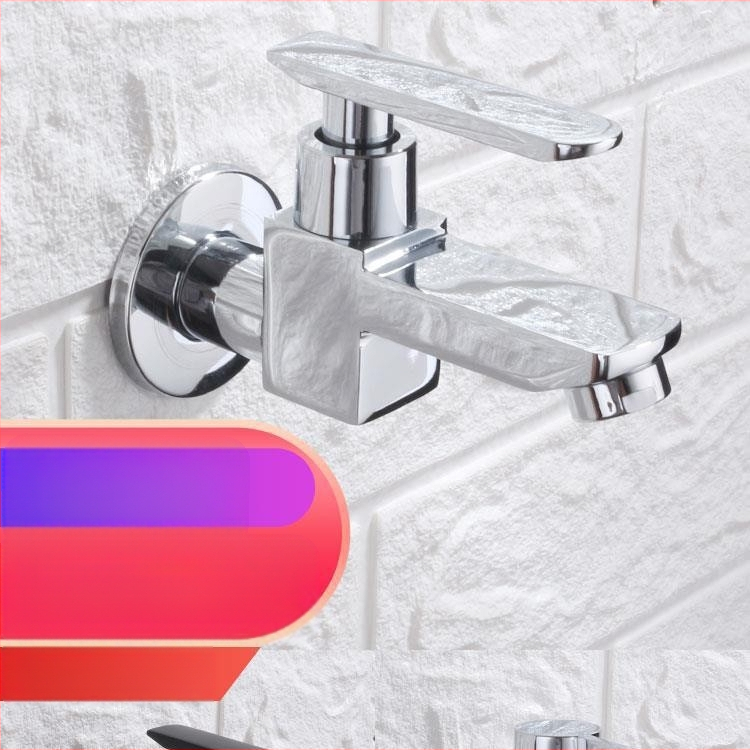 Βρύση τοίχου για νιπτήρα mop, κρύο νερό, σώμα από χαλκό, κεραμικός πυρήνας βαλβίνας, μοντέλο DL008