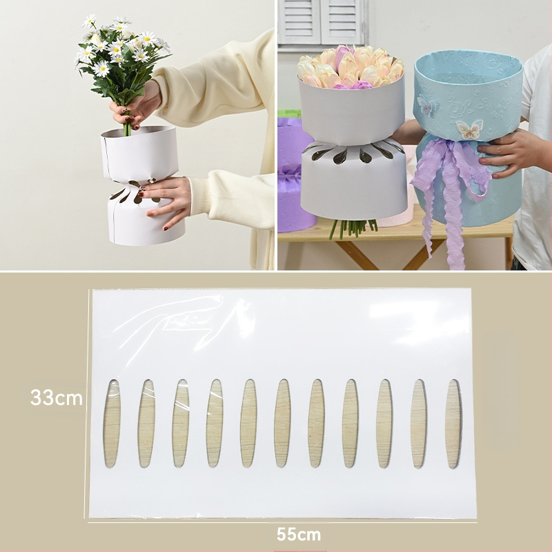 Kartoninės gėlių puokštės formavimo plokštės, išpjautos matricos pagalba, 10 lapų pakuotėje