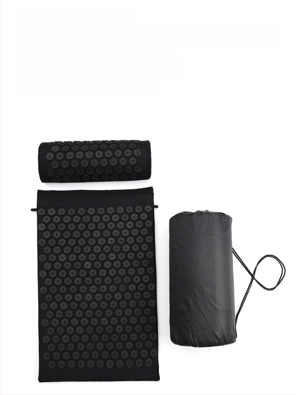 Комплект от 3 части: акупресия мат и йога мат - материали: PP, пяна, чист памук