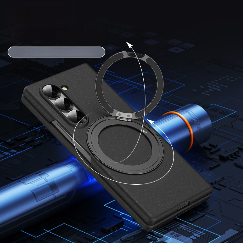 Obal Samsung zFold6 s otočnou podporou a magnetickým obalom – PC materiál, povrch horúcou tlačou, odvádzanie tepla, odolnosť voči opotrebeniu, proti otlačkom prstov