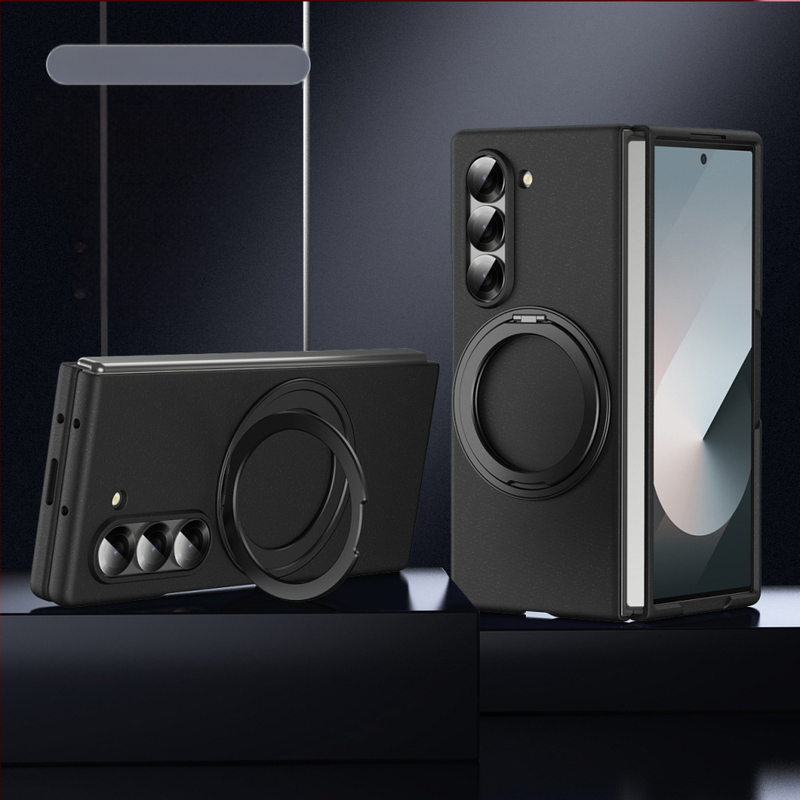 Obal Samsung zFold6 s otočnou podporou a magnetickým obalom – PC materiál, povrch horúcou tlačou, odvádzanie tepla, odolnosť voči opotrebeniu, proti otlačkom prstov