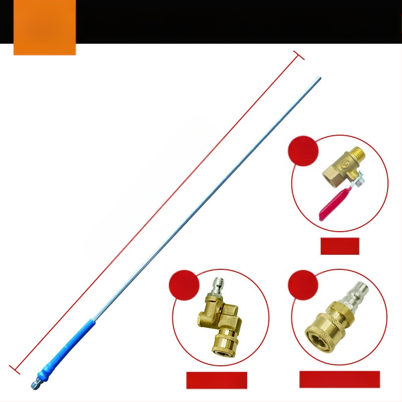 Trans portlīdzekļu ūdens tvertnes tīrīšanas pistole - bez demontāžas, dubults lietojums ūdens un gāze, nerūsējošā tērauda galva un rokturis, augsts spiediens, izsmidzināšanas attālums 3 m