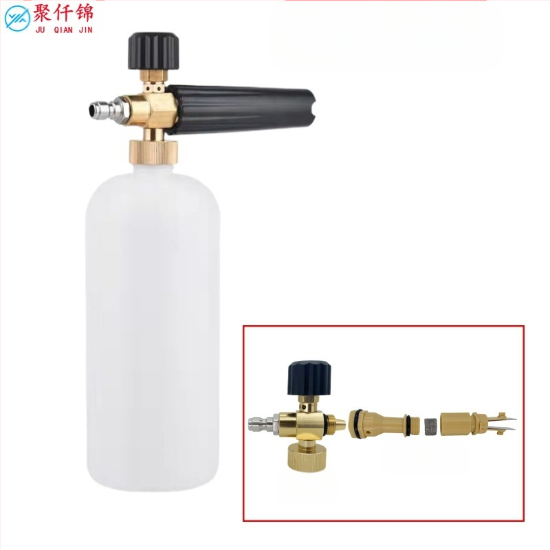 Augsta spiediena automobiļu putu pistole, korpuss no alumīnija un inženierijas plastikas, regulējama putas, ventilatora tipa izsmidzināšana