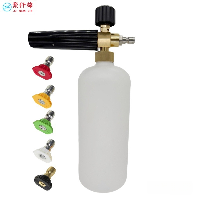 Augsta spiediena automobiļu putu pistole, korpuss no alumīnija un inženierijas plastikas, regulējama putas, ventilatora tipa izsmidzināšana