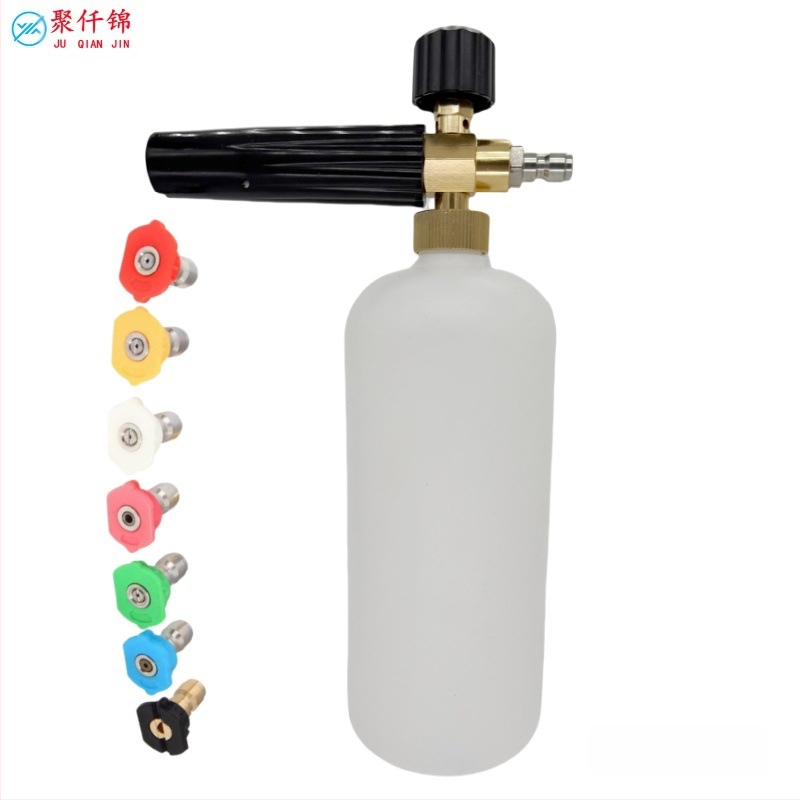 Augsta spiediena automobiļu putu pistole, korpuss no alumīnija un inženierijas plastikas, regulējama putas, ventilatora tipa izsmidzināšana