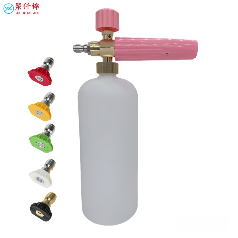 Augsta spiediena automobiļu putu pistole, korpuss no alumīnija un inženierijas plastikas, regulējama putas, ventilatora tipa izsmidzināšana