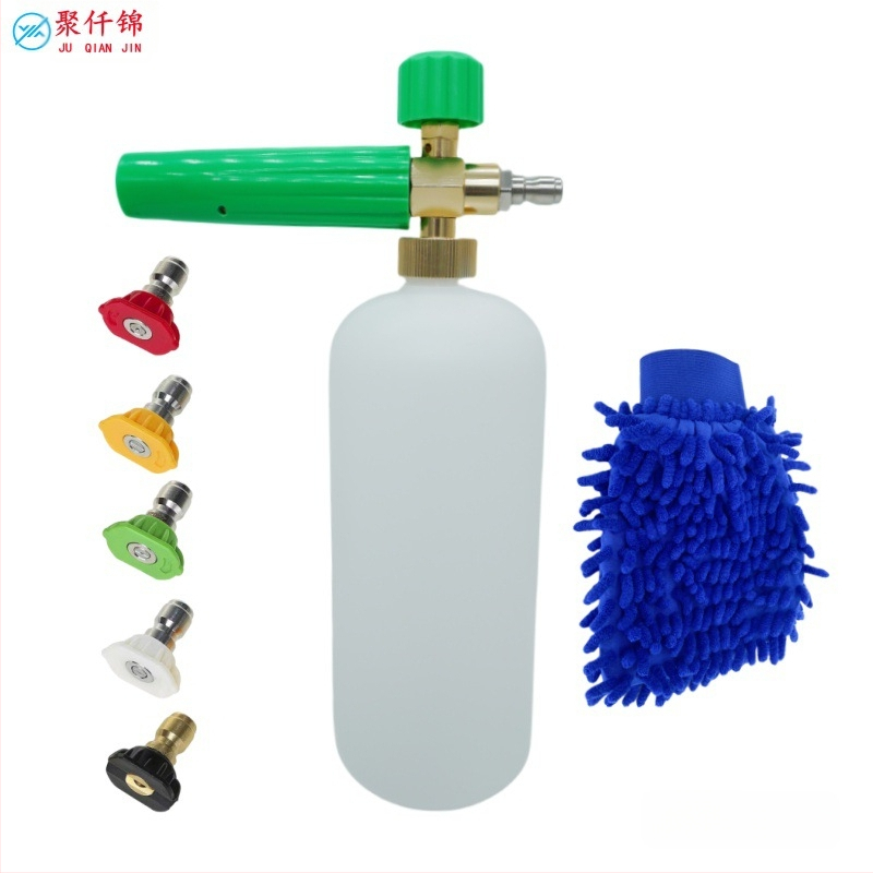 Augsta spiediena automobiļu putu pistole, korpuss no alumīnija un inženierijas plastikas, regulējama putas, ventilatora tipa izsmidzināšana