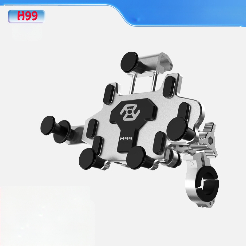 BIPINOR H99 Θήκη κινητού για μοτοσικλέτα πλοήγησης, βάση με απορρόφηση κραδασμών и περιστροφή 360° για Honda, Yamaha, BMW και Wuyang Haojue