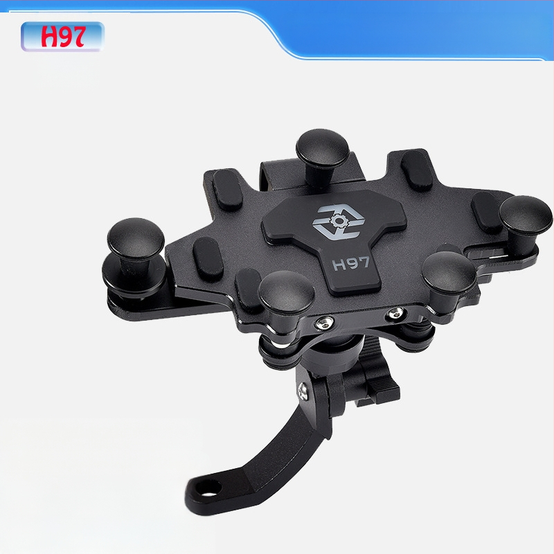 BIPINOR H99 Θήκη κινητού για μοτοσικλέτα πλοήγησης, βάση με απορρόφηση κραδασμών и περιστροφή 360° για Honda, Yamaha, BMW και Wuyang Haojue