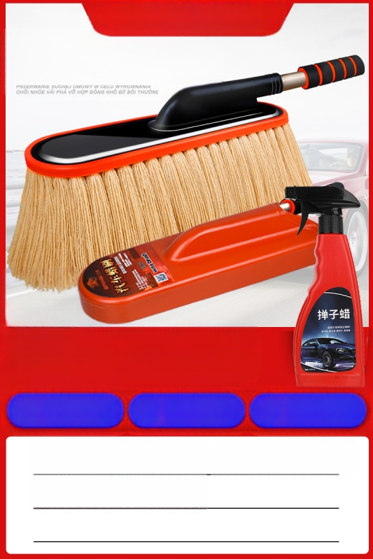 Autóipari portörlő kefe tisztításhoz és mosáshoz; viasz applikátor; Márka: Source Factory