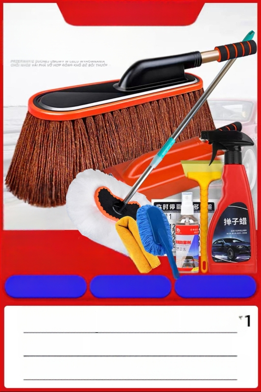 Autóipari portörlő kefe tisztításhoz és mosáshoz; viasz applikátor; Márka: Source Factory