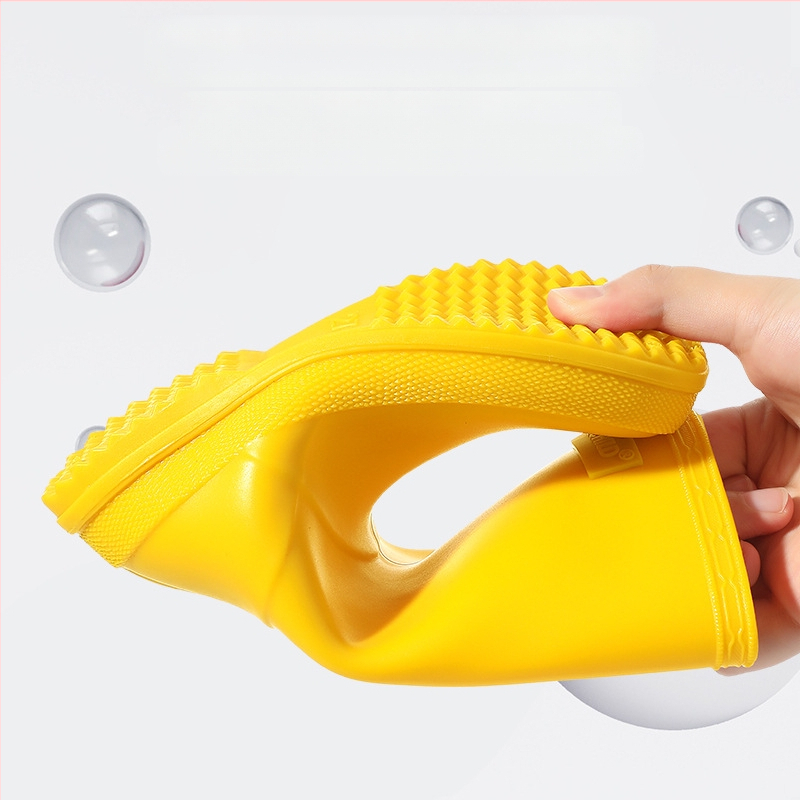 Bērnu lietus zābaki PVC, ūdensdroši, pretslīdējoša mīkstā zole, zems papēdis 1–3 cm