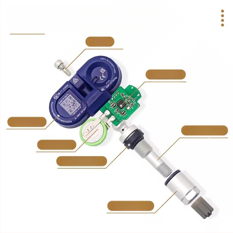 TPMS jutiklis Tesla Model 3/Y/S/X – OE suderintas įmontuotas padangų slėgio jutiklis, modelis 1490701-01-B, matavimo diapazonas 1.0–4.0 bar, tikslumas ±0.1 bar