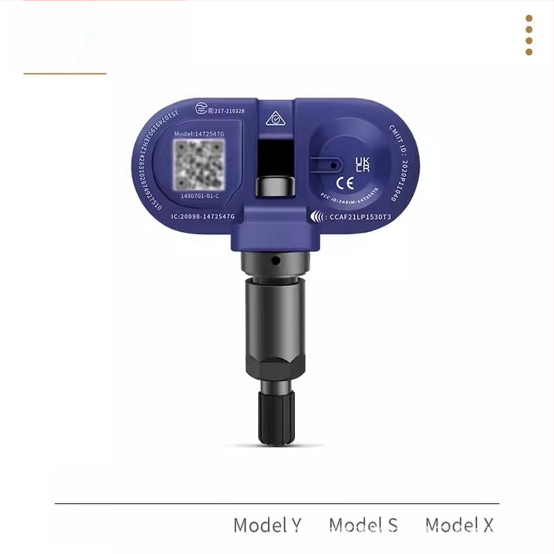 TPMS jutiklis Tesla Model 3/Y/S/X – OE suderintas įmontuotas padangų slėgio jutiklis, modelis 1490701-01-B, matavimo diapazonas 1.0–4.0 bar, tikslumas ±0.1 bar