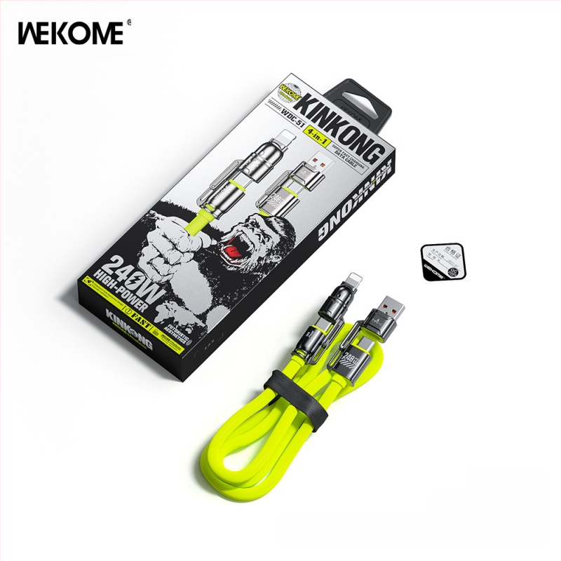 WEKOME dijamantni atom 240W silikonski kabel za podatke i brzo punjenje, 4-in-1, WDC-51