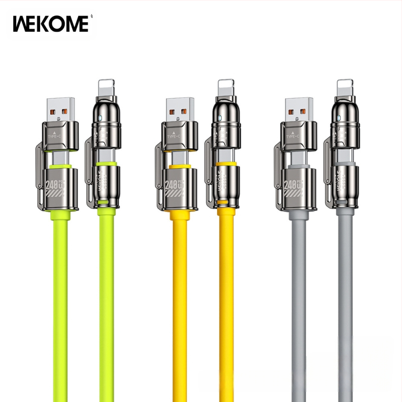 WEKOME dijamantni atom 240W silikonski kabel za podatke i brzo punjenje, 4-in-1, WDC-51