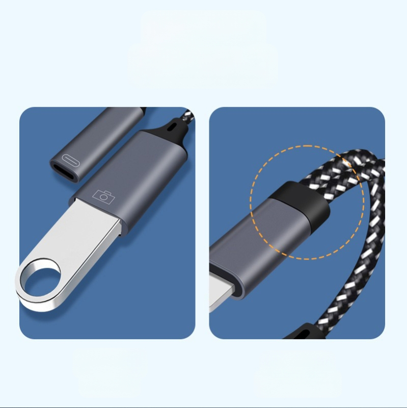 Lightning OTG προσαρμογέας για συσκευές Apple — ανάγνωση USB μνήμης και φόρτιση