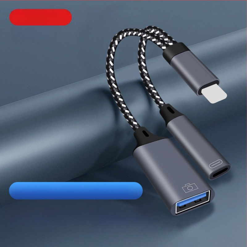 Lightning OTG προσαρμογέας για συσκευές Apple — ανάγνωση USB μνήμης και φόρτιση