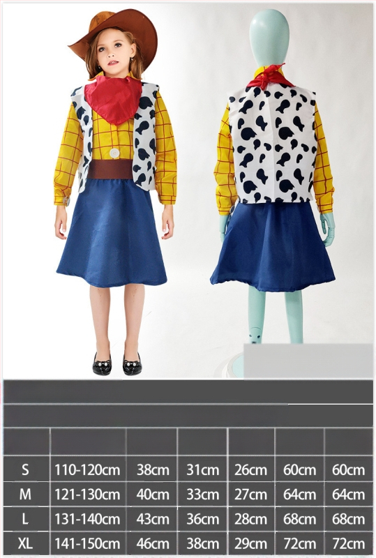 Woody костюм за семейно сценично представление – за възрастни и деца, деним стил, улична мода, спандекс и нейлон, основна материя <30%, вторична 30–50%, пролет 2023