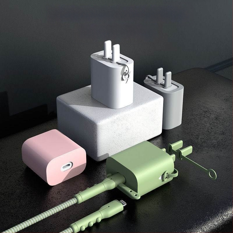 Silikoninis apsauginis dangtelis plokščiam įkrovikliui ir duomenų kabeliui – užkerta kelią lenkimui ir lūžimui