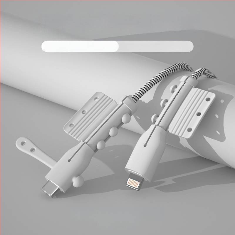 Silikoninis apsauginis dangtelis plokščiam įkrovikliui ir duomenų kabeliui – užkerta kelią lenkimui ir lūžimui