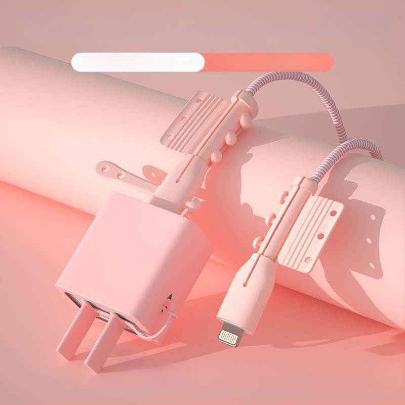 Silikoninis apsauginis dangtelis plokščiam įkrovikliui ir duomenų kabeliui – užkerta kelią lenkimui ir lūžimui