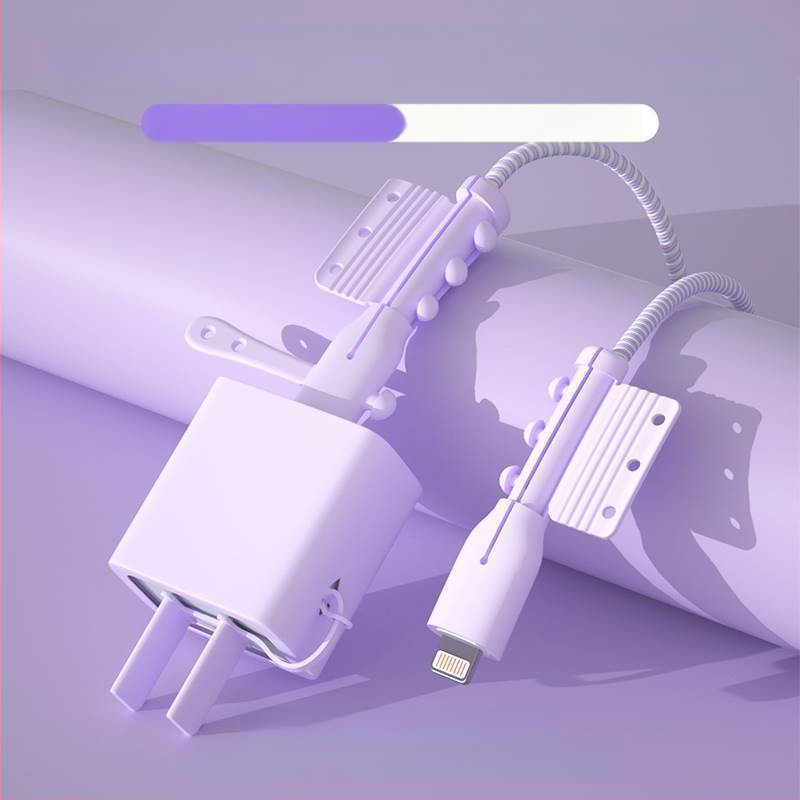 Silikoninis apsauginis dangtelis plokščiam įkrovikliui ir duomenų kabeliui – užkerta kelią lenkimui ir lūžimui