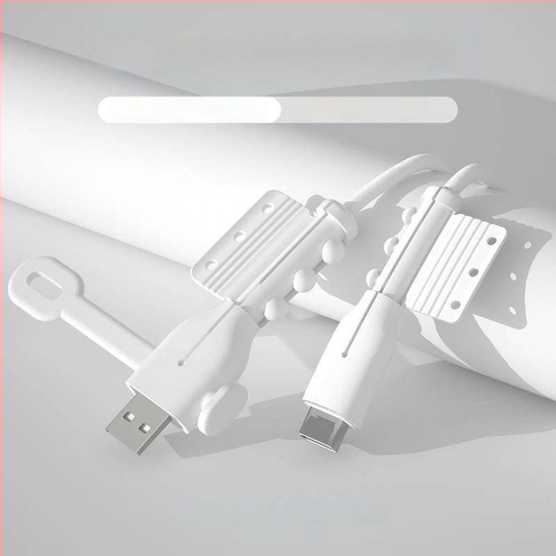 Silikoninis apsauginis dangtelis plokščiam įkrovikliui ir duomenų kabeliui – užkerta kelią lenkimui ir lūžimui