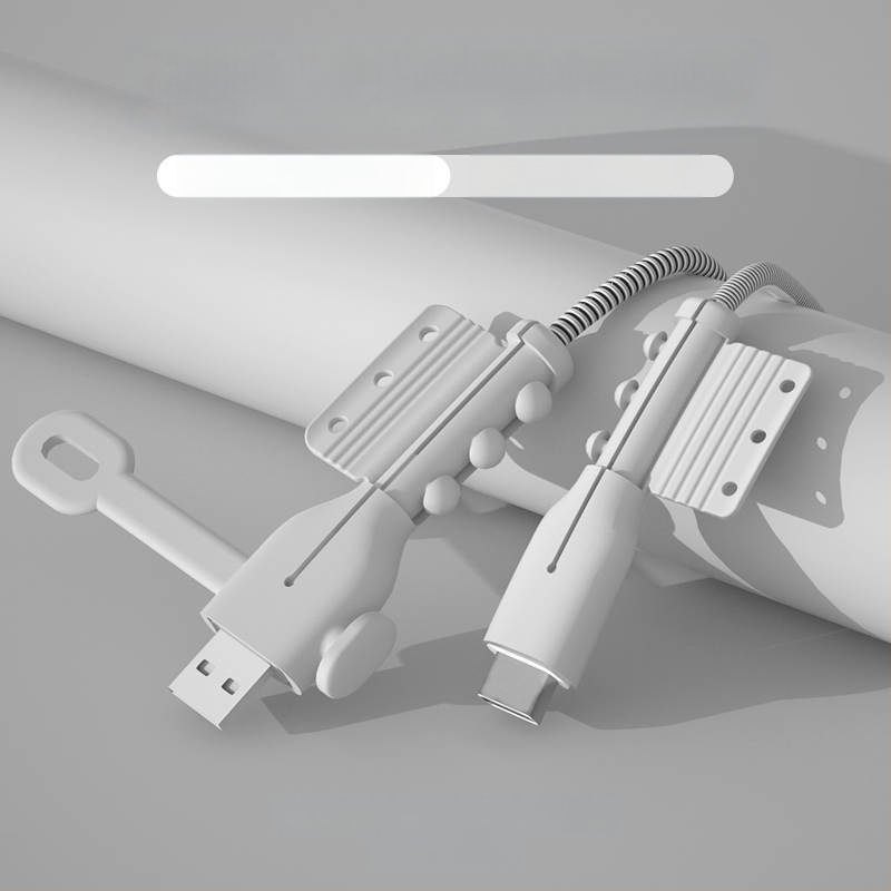 Silikoninis apsauginis dangtelis plokščiam įkrovikliui ir duomenų kabeliui – užkerta kelią lenkimui ir lūžimui