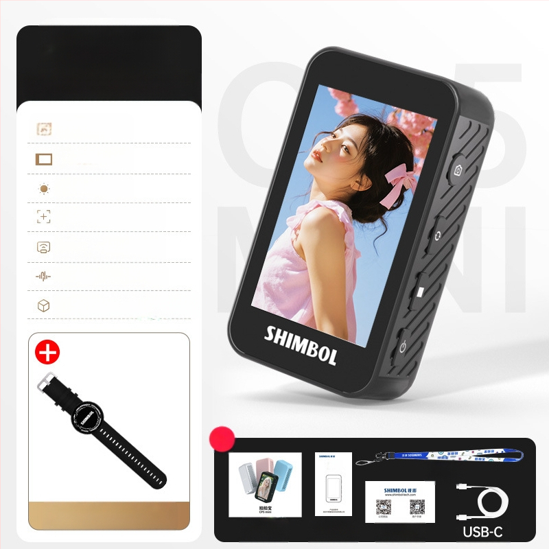 See peng CP5 mini – kompaktiškas selfie įrenginys su displejumi, veidrodžiu ir ekrano projekcija bei fotografavimo laikmačiu