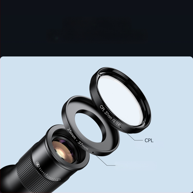 APEXEL 6x monokuliarinis telemakro objektyvas išmaniajam telefonui – 6x didinimas, matymo laukas 150 m, išeinančios vyzdos skersmuo 3 mm