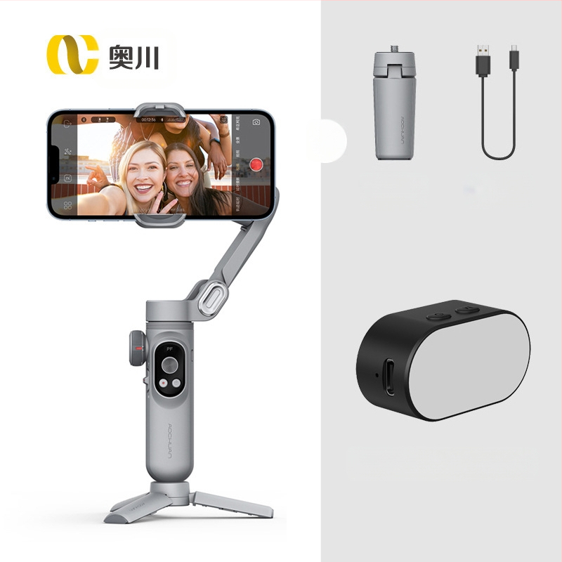 Okawa σταθεροποιητής smartphone με τρεις άξονες και παρακολούθηση προσώπου, φορητός γκίμπαλ για βίντεο. Συμβατός με τηλέφωνα έως πλάτος 88 mm και βάρος έως 280 g; βάρος συσκευής 295 g; χειροκίνητη εγκατάσταση; κυκλοφόρησε το 2022; 1ετής εγγύηση.