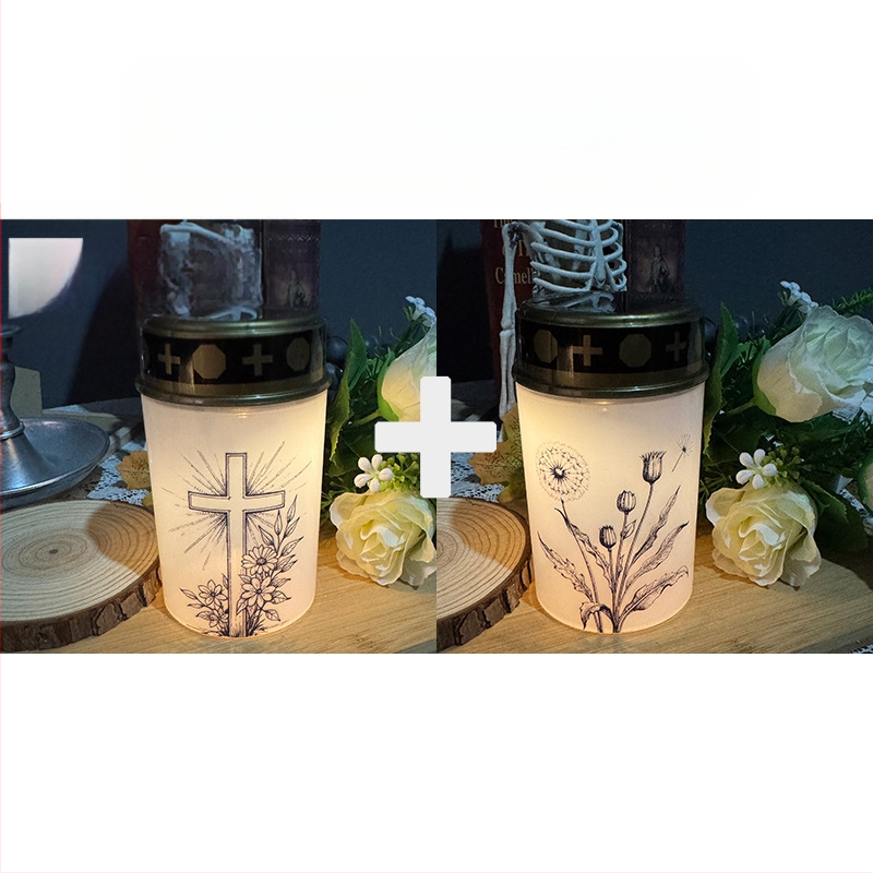 THIKIN elektroninė žvakė bažnyčiai, cilindrinė forma, PP medžiaga, pusiau rankinis ir pusiau mechaninis gaminimas