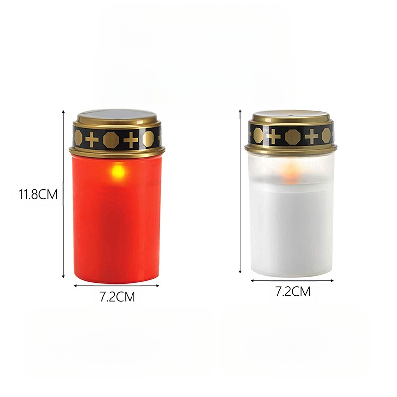 THIKIN elektroninė žvakė bažnyčiai, cilindrinė forma, PP medžiaga, pusiau rankinis ir pusiau mechaninis gaminimas